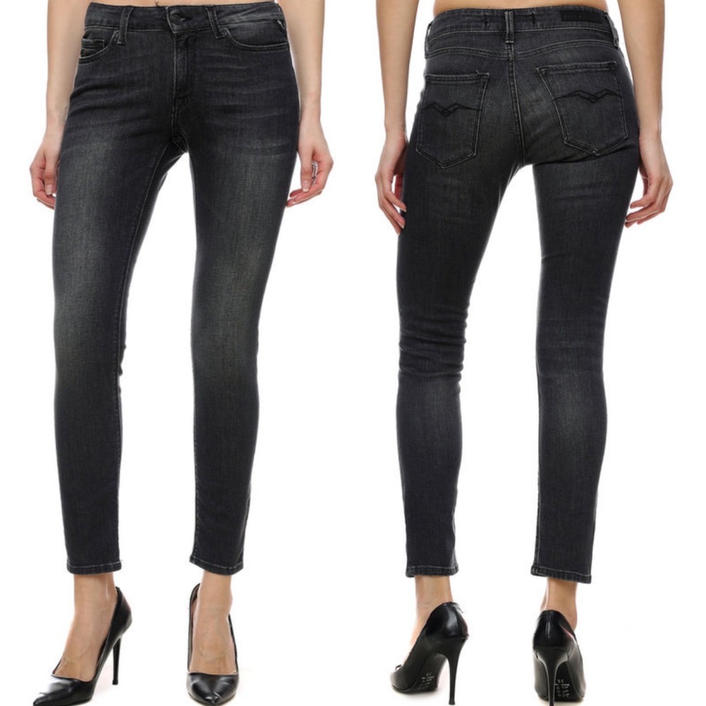 Mother High Waisted Looker Jeans Black Hawk Womens Size 25 US Made Skinny Denim